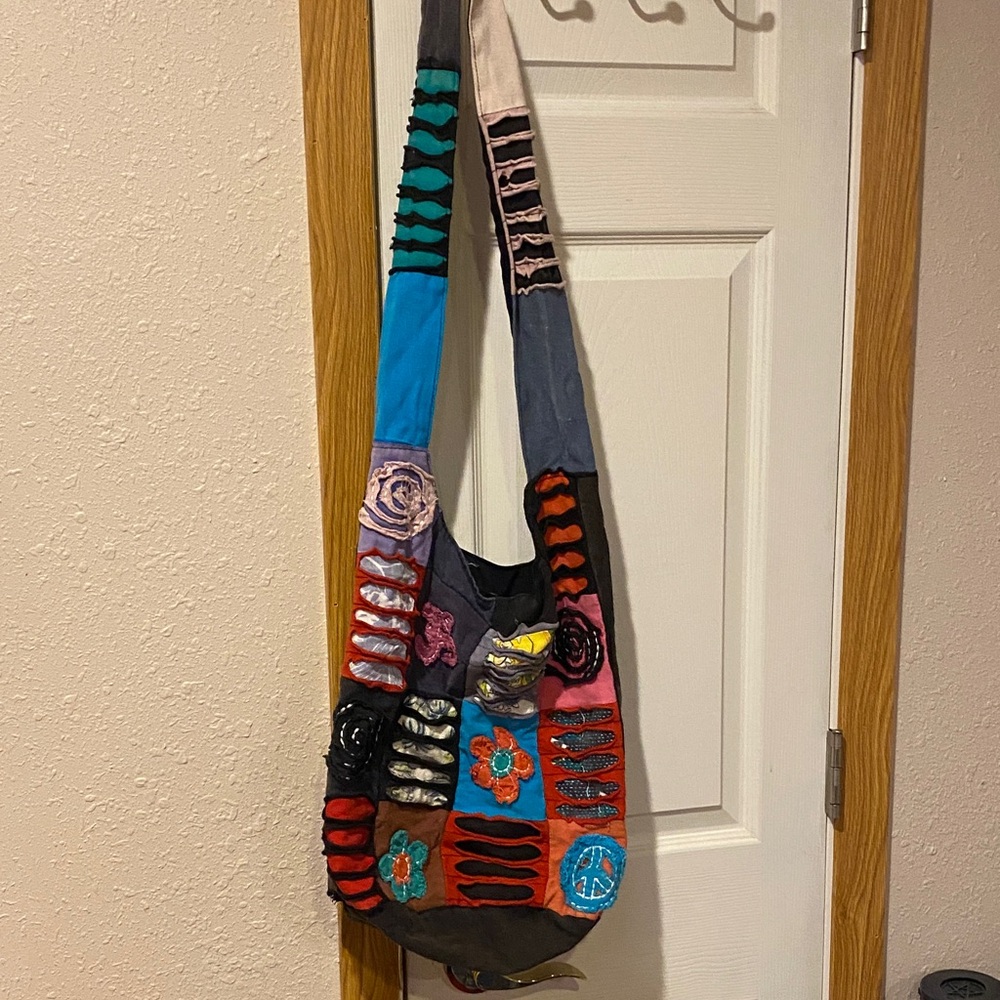 Colorful Patchwork Hobo Bag
